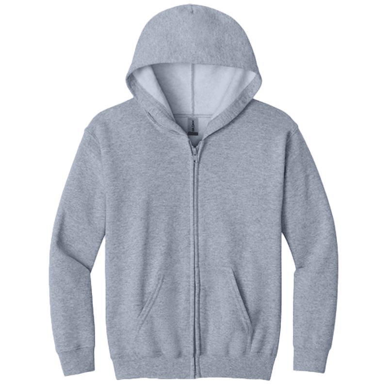 Gildan Youth Heavy Blend Full-Zip Hooded Sweatshirt